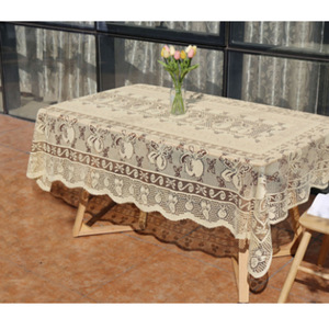 Embroidered <b>Tablecloth</b> Rectangle Polyester Fiber Home Decorative Cover - Product Image 5