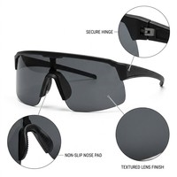 Lunettes de soleil de sport pour hommes TG KC07-15A, monture TR90, verres polarisés, protection UV, design semi-cerclé pour activités de plein air