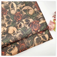 FABFAIR YH8-8472 Offre Spéciale Europe Style 100% Polyester Crâne Fleur Imprimé Doublure Tissu pour Costume et Manteau Vêtements Intérieurs