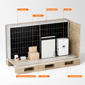 Système solaire <span class=keywords><strong>SOLAX</strong></span> 5Kw 5Kva, système d'énergie solaire hybride pour la maison, hors réseau, ensemble complet - Product Image 6