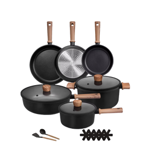 16-Mảnh Bền Titan Không Dính Đồ Nấu Nướng Thiết Lập Với Nước Sốt Pan Soong Chiên Sâu Pan-Pfos/Pfoa Miễn Phí Cảm Ứng Sẵn Sàng - Product Image 1