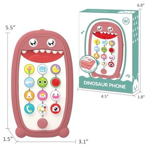Jouet Musical Apaisant Dinosaure Téléphone Portable pour Bébé, Machine d'Apprentissage Sensoriel Tactile Jinying avec Anneau de Dentition - Product Image 3