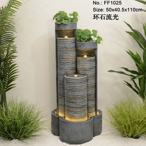 Fontaine d'intérieur personnalisée pour la relaxation, cascade au sol pour la maison, le bureau, le <span class=keywords><strong>jardin</strong></span>, la terrasse - Product Image 4