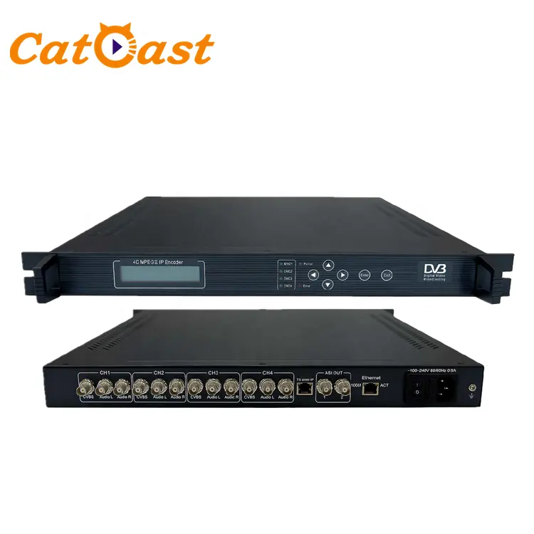 4 Kanäle CVBS Kabel TV IPTV Digital Encoder Mit SD MPEG-2 Video Kodierung
