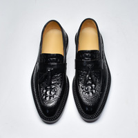 Chaussures en cuir véritable faites à la main - Imprimé animal, pompons, cuir de vachette pleine fleur, style business-casual, antidérapantes, intemporelles, pieds nus, pour le bureau