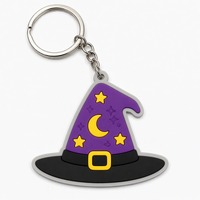 Llavero de PVC con diseño de fantasma personalizable, llavero de goma suave con temática de Halloween, regalos promocionales y souvenirs al por mayor OEM