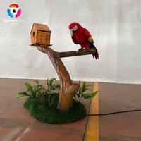 Perroquet animatronique grandeur nature 1,3 m, oiseau robot réaliste, macao électronique parlant avec capteur de mouvement pour la décoration de jardin et de patio