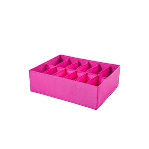 12 Divider Foldable Sock Underwear Closet Organizer Plastic Container Storage Box