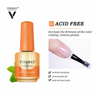 Agent de collage pour ongles Vinimay Nail Ultra Bond, sans acide, séchage à l'air, sans lampe, 15 ml, forte adhérence pour vernis gel, vente en gros pour salons
