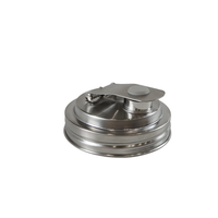 Couvercle à rabat en acier inoxydable à large ouverture de 86 mm, réutilisable, pour boire du jus, pour bocal en verre Mason