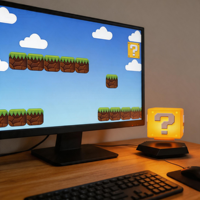 Lámpara Magnética Levitante con Bloque de Luz LED de 3 Colores Cambiantes, Decoración para Sala de Juegos, 1 Año de Garantía