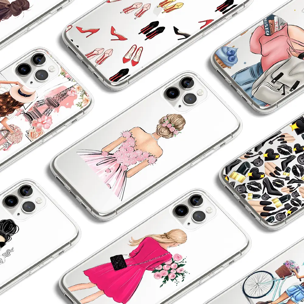 OEM Personal ized Print Lady Back Handy körper Protect Soft TPU Cover Shell Handy hülle für Iphone XS XR für Iphone 12 13