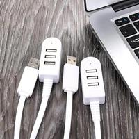 Hub USB 3-en-1 à 3 ports, chargeur répartiteur 5V, câble d'extension externe USB 3.0