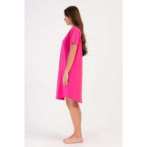 Elegante Vestido Túnica de Manga Corta con Cuello Redondo y Bolsillo Ovalado para Mujer, Talla Grande, Largo hasta la Rodilla, Diseño Sólido, Ideal para el Día del Club, Disponible en Talla XS - Product Image 3