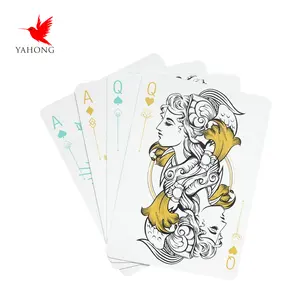 Custom Poker Cards Cheap Price Hot Sale Cartoon Design Printing Sale New Pvc Waterproof Black 100% Plastic Playing Cards