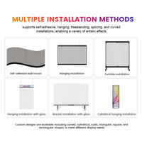 Pantalla LED Transparente Flexible de Película de Video Wall de Vidrio de Panel HD Ultra Delgado P2.5/P3.91 para Centro Comercial