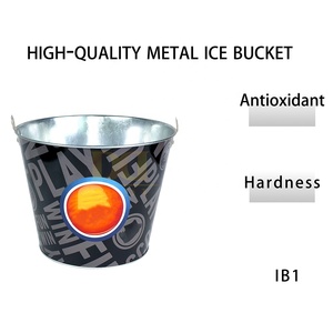 Seau à glace réutilisable rond 170 oz 5L /10L pour fûts de bière Canisers en métal en fer galvanisé pour le stockage de boissons réfrigérantes - Product Image 2