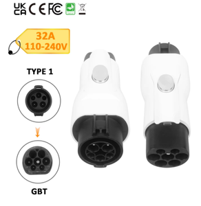 Adaptateur Type 1 vers GB/T 32A avec verrouillage, 110-240V, connecteur de charge EV SAE J1772 vers GBT, ignifuge UL94V-0 - Vente Flash - Product Image 1