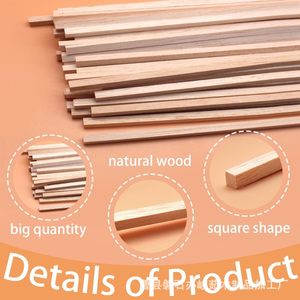 Junru Wooden Strips 150mm Square Pine Wood For DIY Craft <b>Model</b> <b>Building</b> Tools - Product Image 4