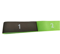 Nouvelle conception de ceinture d'étirement de fitness personnalisée, bande élastique d'exercice, bande de résistance Pilates, 8 boucles, ensemble d'étirement de danse, 4*96cm