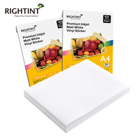 Bahan Label Inkjet Perekat Sendiri Matte White PP Tahan Air, Film Stiker yang Dapat Dicetak untuk Pabrik Percetakan Label