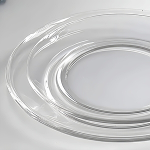 Assiette <span class=keywords><strong>de</strong></span> présentation en verre avec bordure dorée, 13 pouces, transparente comme du cristal, pour mariage, fête, événement - Product Image 6