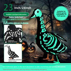 Tenues de Noë<span class=keywords><strong>l</strong></span> et d'Halloween en polyester pour oies de porche, décoration de jardin extérieure personnalisable, vêtements pour oies de porche de 23 pouces, vente chaude - Product Image 1