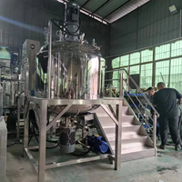 Homogénéisateur de mayonnaise électrique certifié CE 1000L, machine de fabrication sous vide, mélangeur d'émulsion cosmétique
