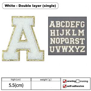 Stock with Self Adhesive Chenille Embroidery Sequins in Multiple Colours Single Layer Chenille Letter Patches for Clothes <b>Hats</b> - Product Image 5