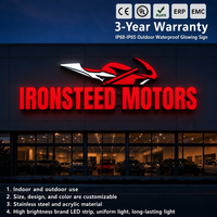 Enseigne LED personnalisée pour publicité, enseigne de magasin extérieure 3D lumineuse pour moto, enseigne de porte de magasin