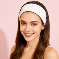 Bandeaux de yoga élastiques en gros, imprimés personnalisés, côtelés roses en forme de cœur, 20 cm, pour femmes, sportifs, pour le maquillage, accessoires pour cheveux