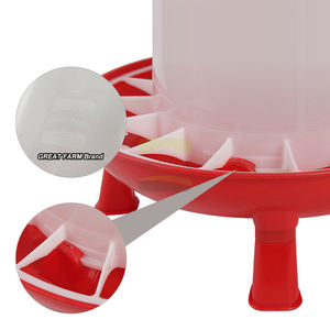 Barili di mangime per polli ispessiti mangiatoie per pollame per polli anatre forniture di allevamento di oche alimentatori per animali - Product Image 1