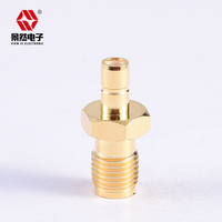 Adaptador Coaxial RF VIEW IS ELECTRONIC VIEWIS-SMA/SMB-KJ SMA Hembra SMB Macho 50ohm DC-4GHz, Conectores de Latón Chapado en Oro