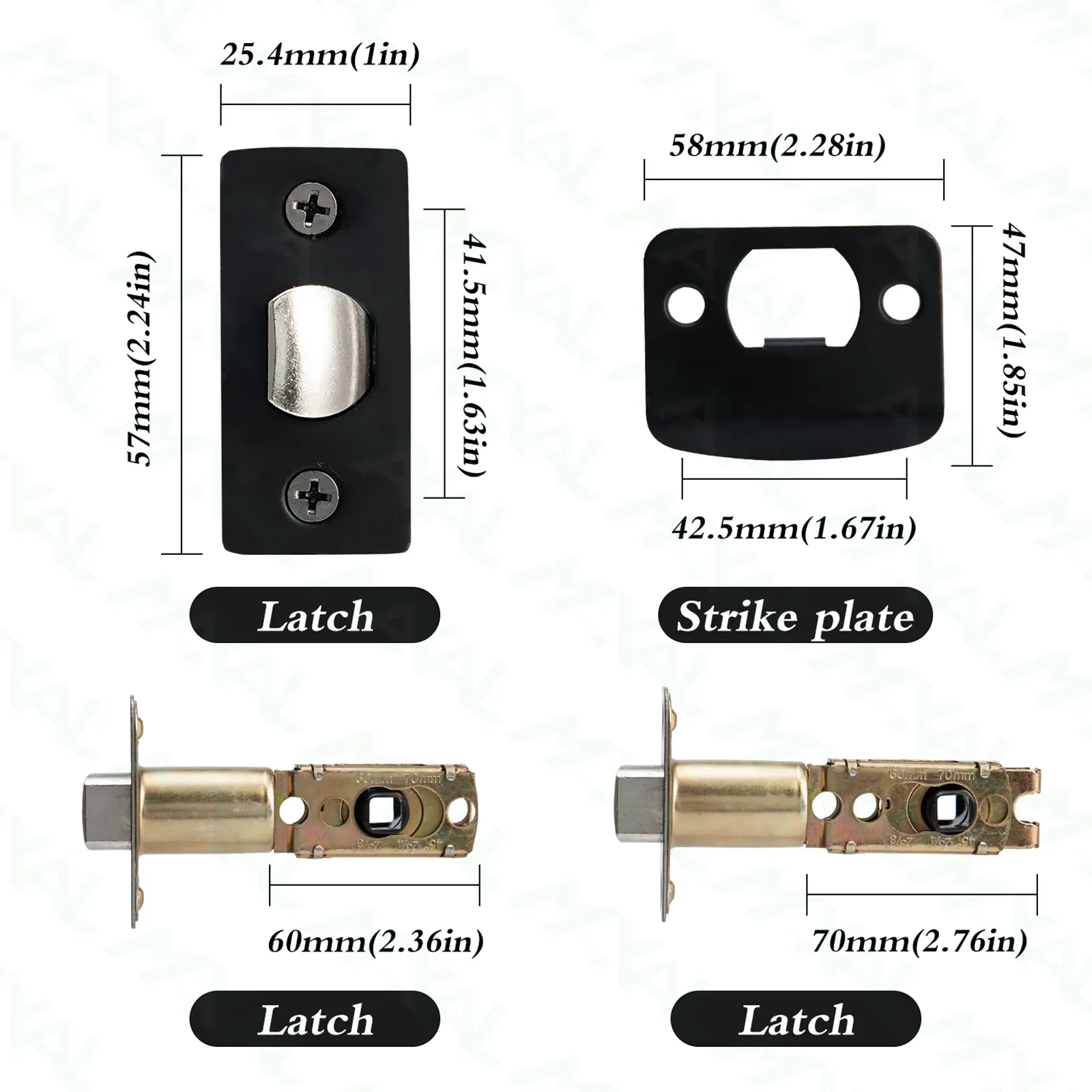 2023 Heavy Duty Privacy Door Handle Interior Lever Lock Door Handle Tubular Lock Privacy Tubular Latch Lock Lever Handle Lockset