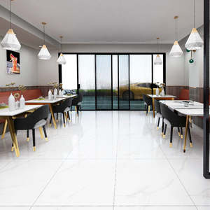 Foshan 공장 도매 800x800mm 화이트 웹 인기있는 미끄럼 방지 전신 대리석 봐 바닥 타일 - Product Image 2