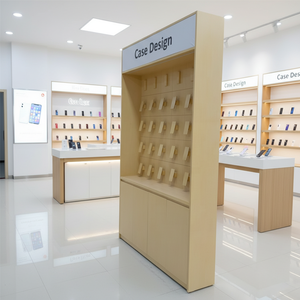 Vetrina Espositiva in Legno con Illuminazione LED Personalizzata per Negozi di Telefonia e Accessori Elettronici - Product Image 1