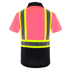 T-shirt de sécurité réfléchissant en polyester avec logo personnalisé, classe ANSI <span class=keywords><strong>1</strong></span>, bande réfléchissante de 5 cm, 5 couleurs en stock, logo OEM/ODM <span class=keywords><strong>pour</strong></span> le travail - Product Image 4