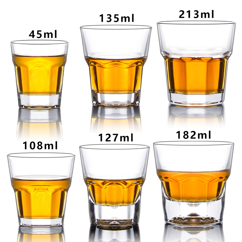 45ml Water  thick bottom water drop shot glass mini wine glass