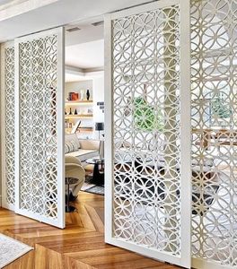 Decorative Partitions for Living Room Folding Room Divider <strong>Screen</strong> Stainless Steel Metal <strong>Screens</strong> - Product Image 3