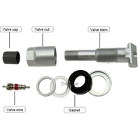 Kit de réparation de valve de capteur TPMS pour surveillance de la pression des pneus, valve TPMS noire