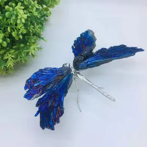 Atacado de turmalina cristal pedra de dragonfly jato para decoração de casa sala de estar