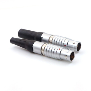 Connecteur circulaire push-pull personnalisé avec assemblage de câbles pour audio et vidéo, contacts en laiton plaqué or, <span class=keywords><strong>protection</strong></span> IP50 - Product Image 1
