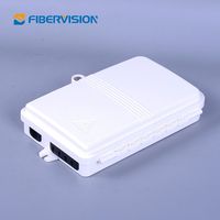 Boîtier de distribution extérieur étanche FIBERVISION A04F 4 fibres FTTH IP65, boîtier de distribution de fibre optique 4 cœurs, boîtier NAP