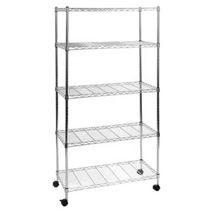 48-Inch Wide x 72-Inch High x 18-Inch <strong>Deep</strong> Decorative Chrome Wire <strong>Shelving</strong> Unit Heavy Duty 5-Tier Steel <strong>Shelving</strong> - Product Image 4