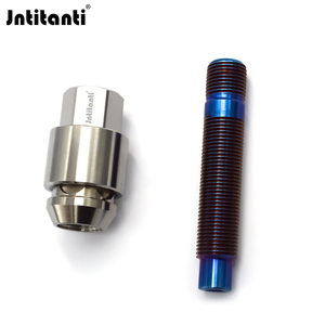 Jntitanti Gr.5 Ti-6Al-4V Écrous de roue en alliage M12x1.5x75mm, conversion de boulons hauts en écrous antivol en titane Gr.5 M12x1.5x27mm - Product Image 6