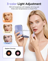 Miroir de Maquillage LED Intelligent à Détection UV avec IA, Portable et Compact, Modèle 2026, Conçu pour les Routines de Beauté Modernes