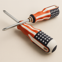 Tournevis télescopique multifonction industriel personnalisable poignée drapeau tête magnétique Phillips outils en plastique américain durables