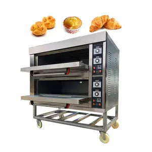 Horno de pan automático para hornear, horno de pan eléctrico y a Gas, 3 cubiertas, 1 cubierta, 3 bandejas