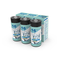 Bandelettes d'analyse d'eau potable OEM 16-en-1, direct usine, PH/Chlore total, 80x5mm, Précision 99,6%, Durée de vie 24 mois
