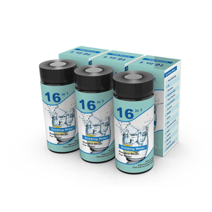 Bandelettes d'<span class=keywords><strong>analyse</strong></span> d'<span class=keywords><strong>eau</strong></span> potable OEM direct usine pour robinet domestique et puits, 16 en 1, pH et chlore total, 80x5mm W-16 - Product Image 3